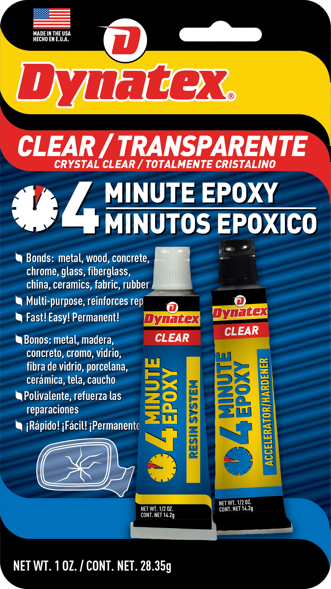 ADHESIVO EPÓXICO CRISTALINO DE 4 MINUTOS TRANSPARENTE