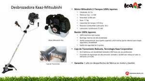DESBROZADORA KAAZ TB43 CON MOTOR MITSUBISHI (2.8HP, 43cc)